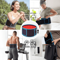 Fényterápiás szalag használat közben otthon, edzésen, utazás közben és az irodában. Hordozható kialakítás.